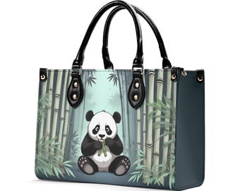 Panda Bear Luxury Women PU Leather Handbag