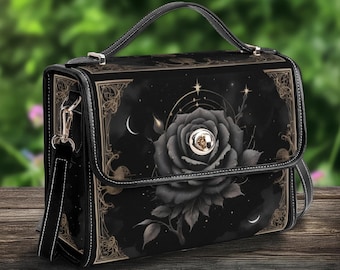 Vegan leren tas Black Rose – Crossbody-handtas Celestial