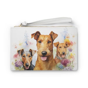 Bolso de mano Airedale Terrier, elegante accesorio para amantes de los perros, regalo para dueños de mascotas
