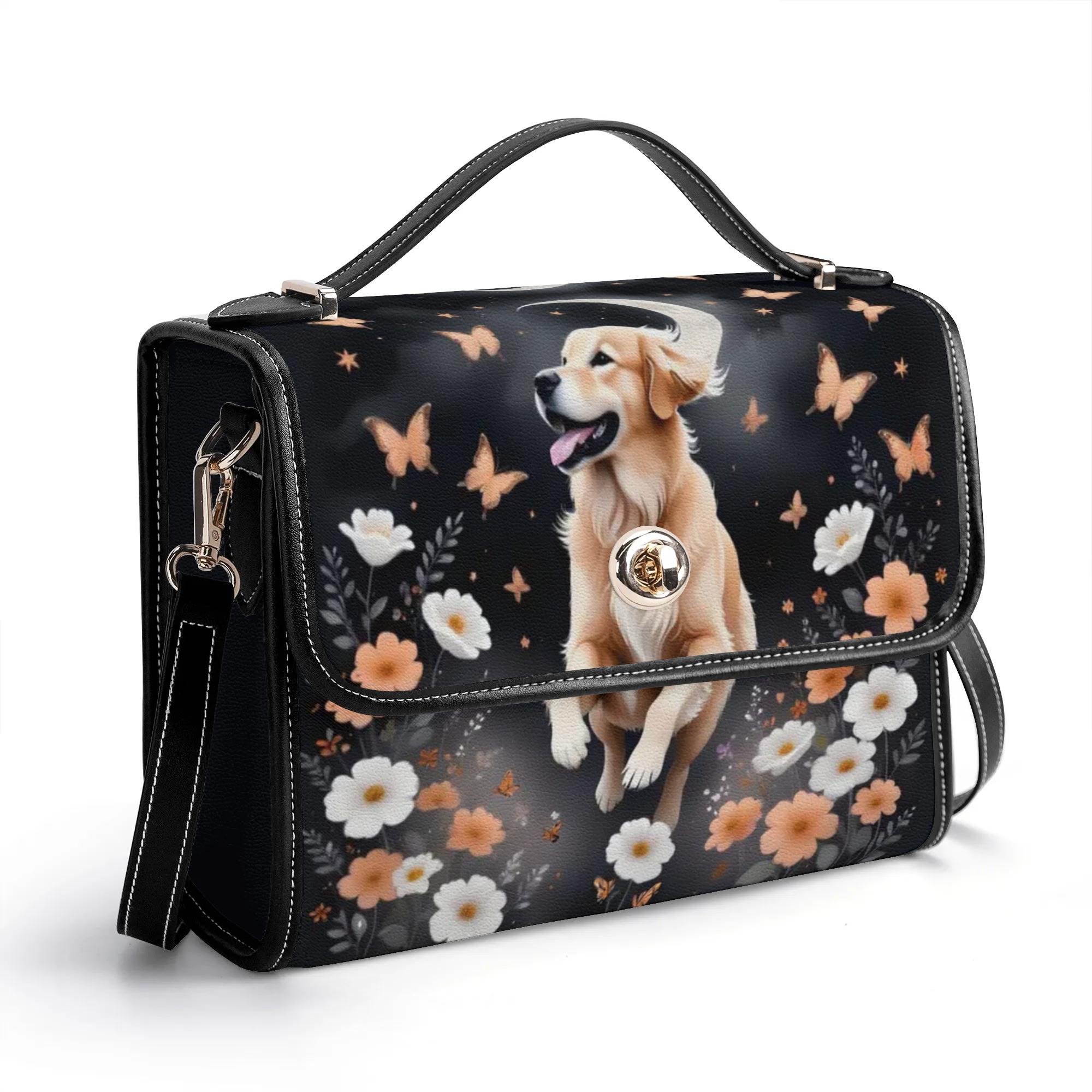 Bolso Cruzado Con Motivo Golden Retriever - Regalo Para Dueños De Perros, Mamás, Ajustable, Impermeable