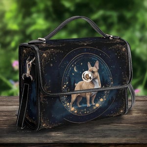 French Bulldog Satchel Bag with Crossbody Strap - Cute Handbag Perfect for Gifting