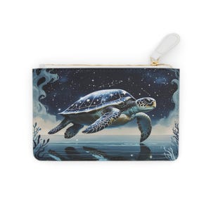 Midnight Serenity Turtle-portemonnee, Celestial Bags, cadeau voor haar, stijlvolle minitas