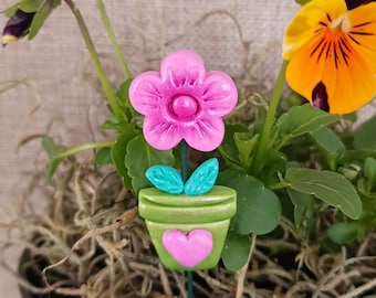 Piquet décoratif pour plante, Marqueur décoratif pour plante, Cadeau pour la fête des Mères, Cadeau pour jardinier, Décoration de pot de fleur, Pot de fleurs, Choix de plante