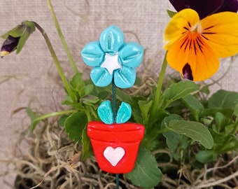 tuteur décoratif pour plante, marqueur décoratif pour plante, tuteur pour pot de fleur décoratif, pot de fleurs, pioche, cadeau pour jardinier