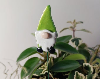 Decorative Plant Marker, Gnome  Plant Stake, Garden Gnome Plant Decoration, Fairy Garden Gnome Decoration, Plant Pal