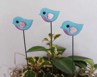 Decorative Plant Stakes, Decorative Plant Marker, Gift for Gardener, Mother's Day Gift, Plant Pals, Set of Three, Small Plant Pick