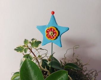 Star plant stake, Decorative Plant Marker, Plant Decoration, Fairy Garden Decoration