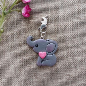 Amuleto de elefante, adorno para bolso, regalo para el día de la madre, amuleto colgante, decoración para tirador de cremallera, colgante hecho a mano, regalo para ella