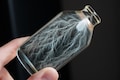 Lightning in a Bottle Acrylic Lichtenberg Figure Physics Sculpture, 3.68” by 1.84”