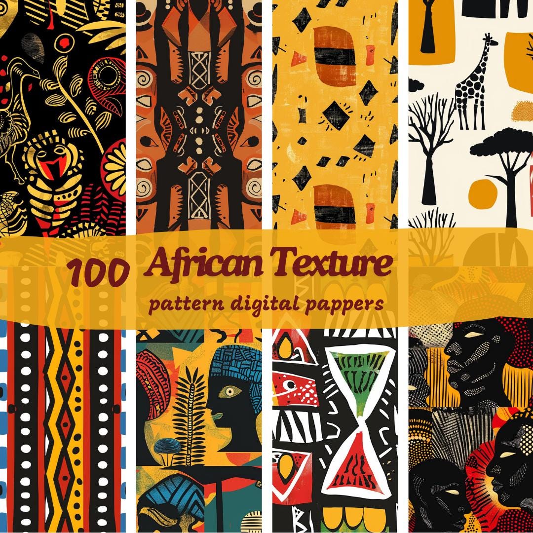 African Pattern Flawless Digital Papers Printable Scrapbook Paper Jpg ...