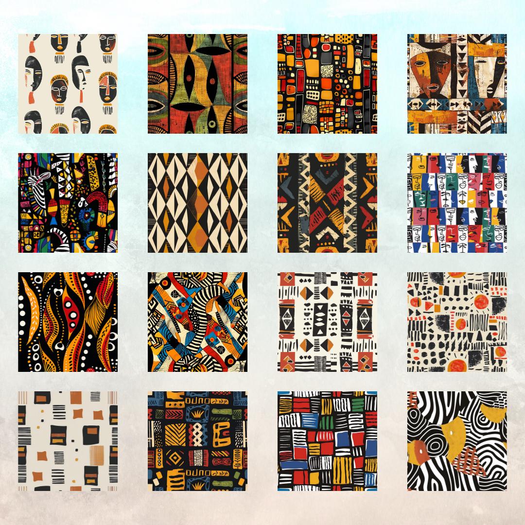 African Art Pattern Digital Papers: 100-piece Set (digital Download) - Etsy