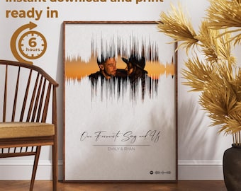 Arte de ondas sonoras personalizado: Impresión musical con grabación de voz personalizada, regalo de San Valentín (solo archivo digital)