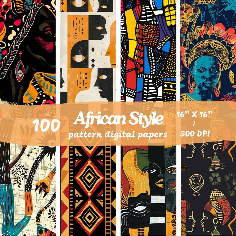 African Background Paper African Wallpaper - Etsy