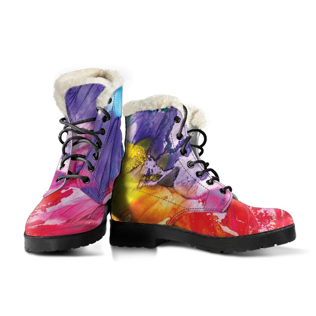 paint and leather boots