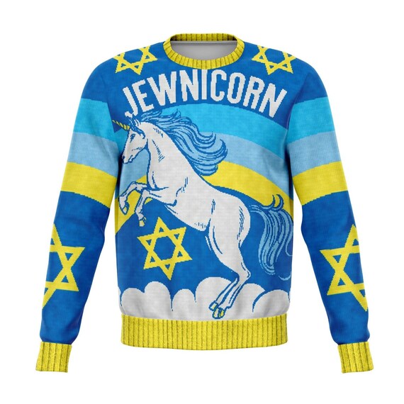 Jewnicorn Hanukkah Sweater Holiday 
