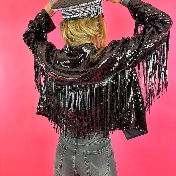 Tinsel Sequin Jacket Etsy UK