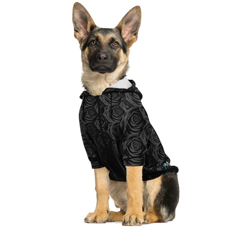 Black Roses Premium Dog Zip up Hoodie Etsy
