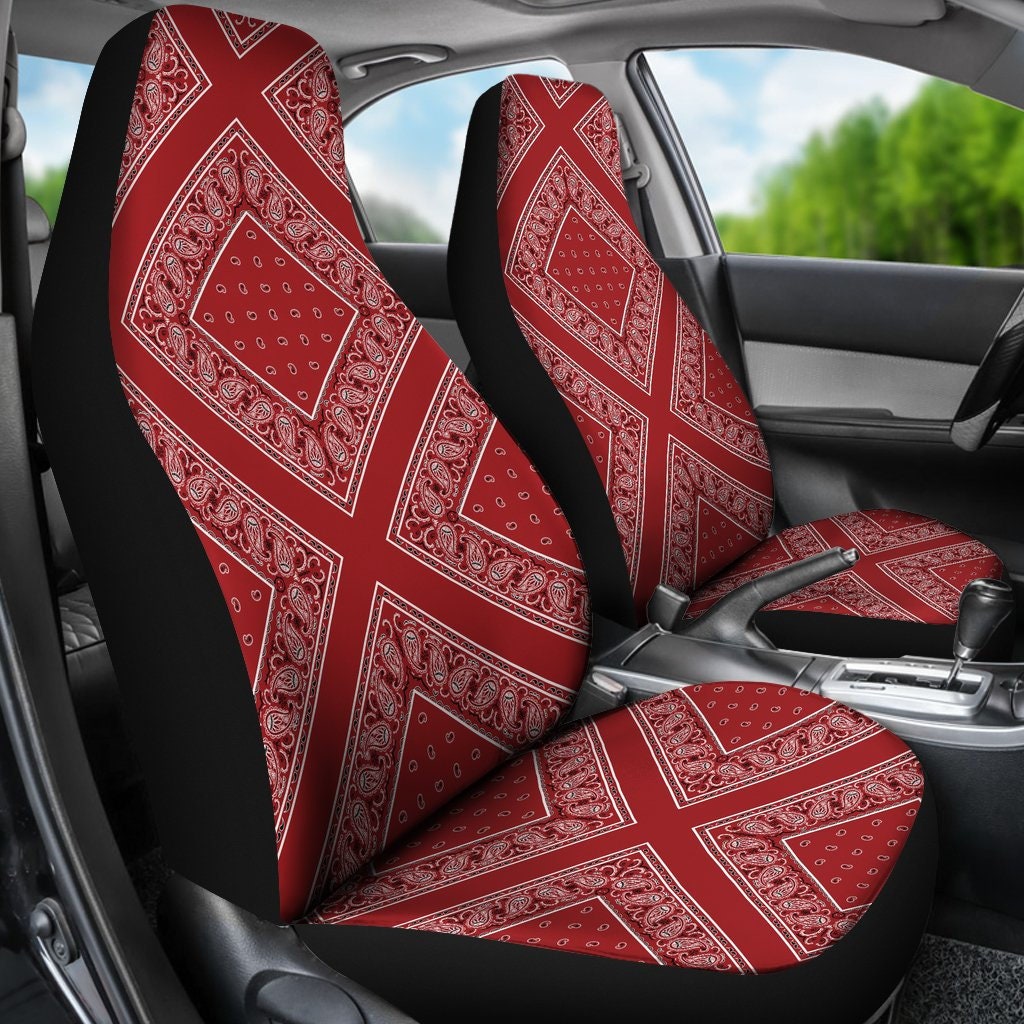 Classic Red Diamond Car Seat Covers Universal Fit Seat Etsy