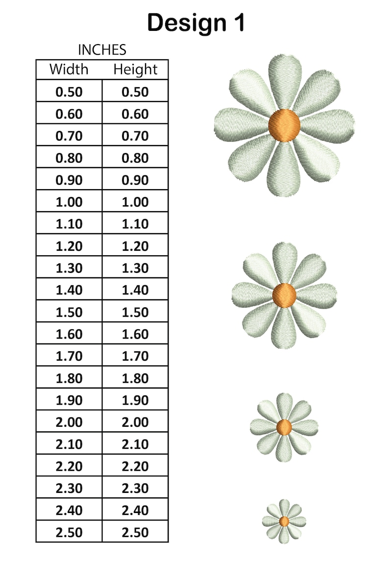 Mini Daisy Machine Embroidery, Set Daisy Embroidery, Set Mini Daisy ...