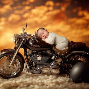 Motorcycle Newborn Dream Backdrop