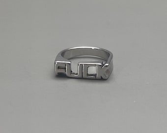 Vintage silver fuck ring these
