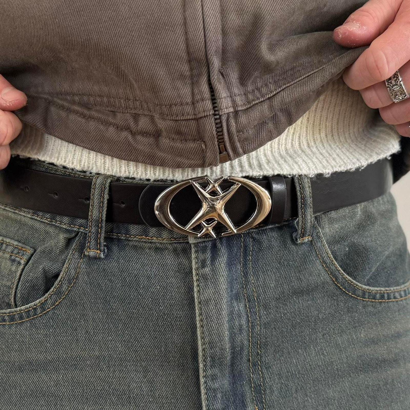 Y2k Belt Brown - Etsy