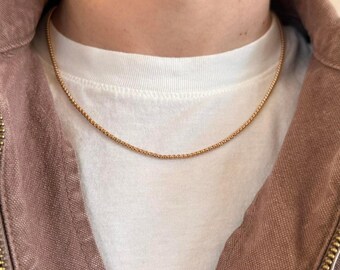 Y2K Rose Gold Chain Necklace 2000s Vintage Retro Style Unisex Jewelry