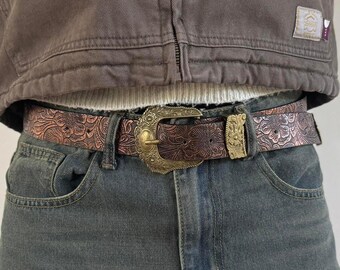 3128 Wide Western Vintage Belt Brown Boho Floral Leather Waist Belts 1712RST_1290_grande.jpg?v=  main image 4