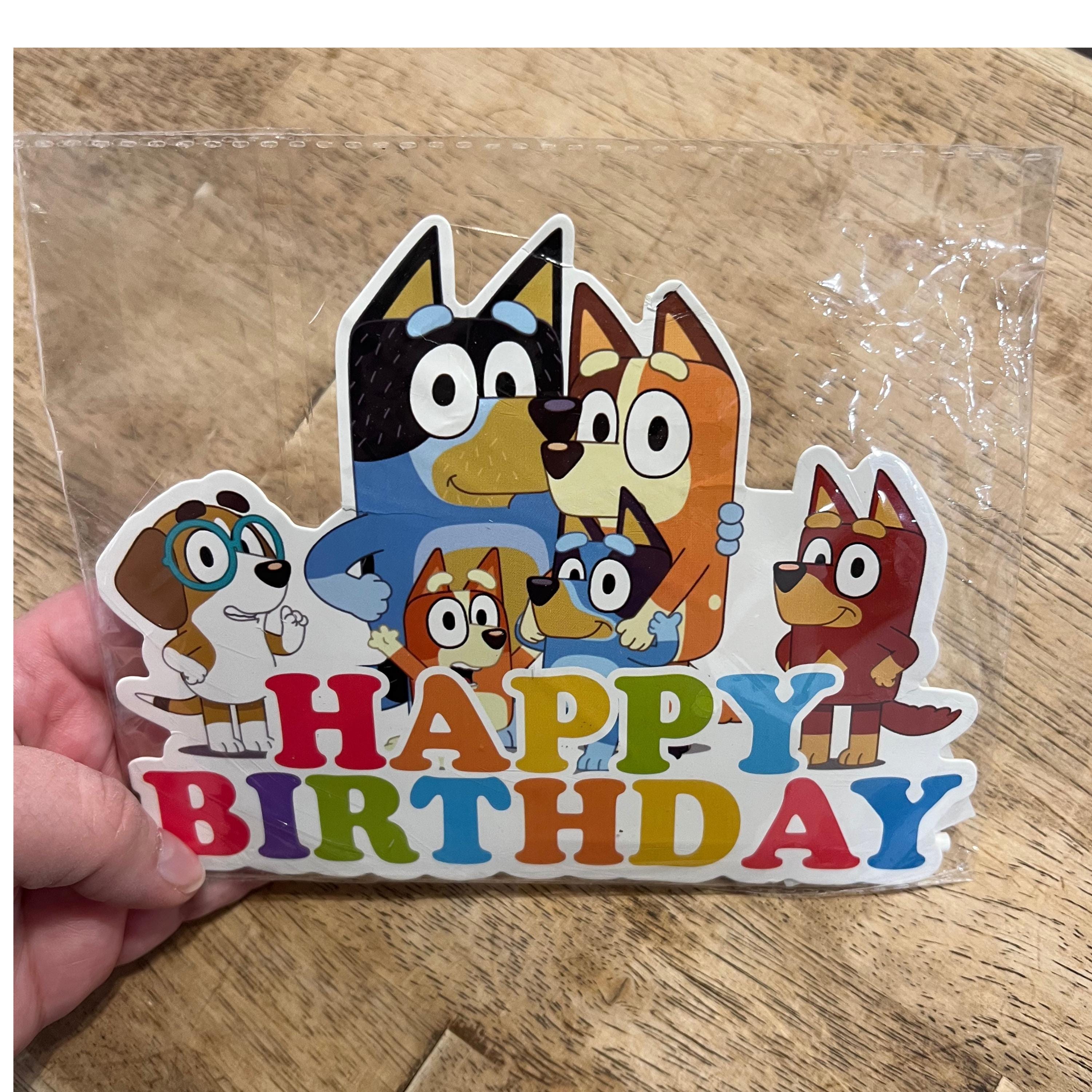 Blue Dog Cake and Cupcake Toppers
