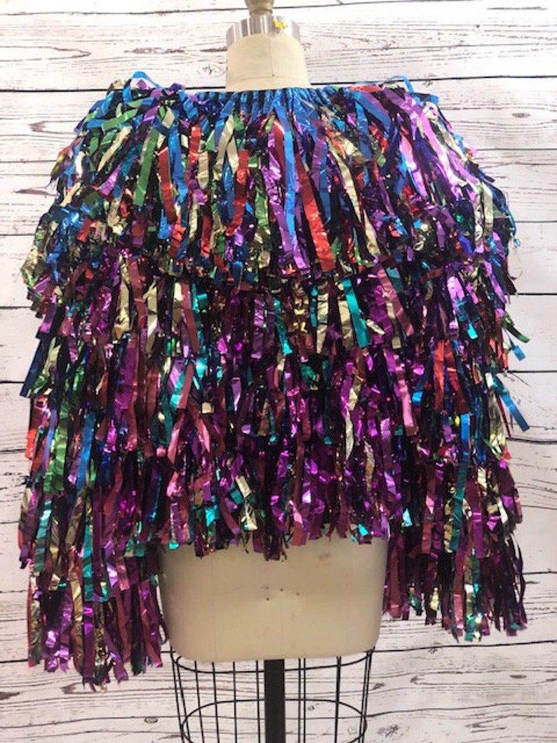 Tinsel Jacket Foil Tinsel Jacket Rainbow Tinsel Jacket Foil Etsy