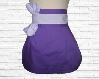 Purple Cocoon Mini Skirt w/ Side Bow Detail