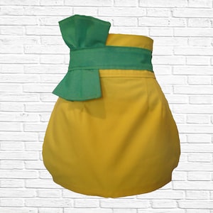 Yellow denim skirt etsy new arrivals