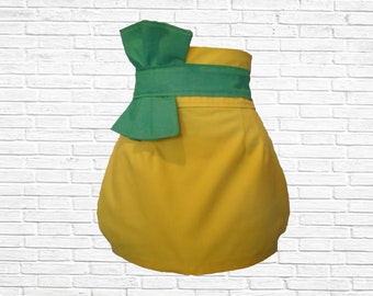 Yellow Cocoon Mini Skirt, Denim Skirt, Fitted Denim Skirt, Club Wear, Holiday Outfit, Birthday Outfit, Green Mini Skirt, Wedding