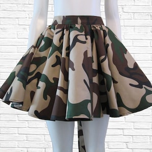 Army Fatigue Flare skirt, Full Circle skirt, Army gift, Army mom, Army wife, Camo