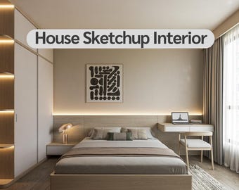 Interior House Sketchup + Render Scene premium