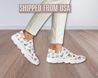 Nurse Mesh Sneakers Lightweight Medical Work Shoes Breathable Nursing Shoes for Women