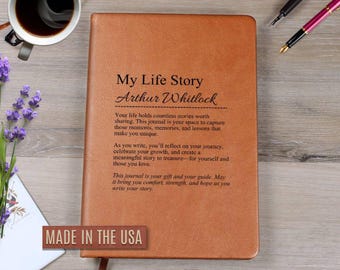 Autobiography Journal, Personal Life Story Keeper, Reflection & Legacy Book