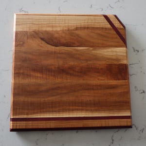 Cutting Boards, Charcuterie Board, Cheese Board, Handmade, Serving Board, Hard Wood, Hickory, Purpleheart