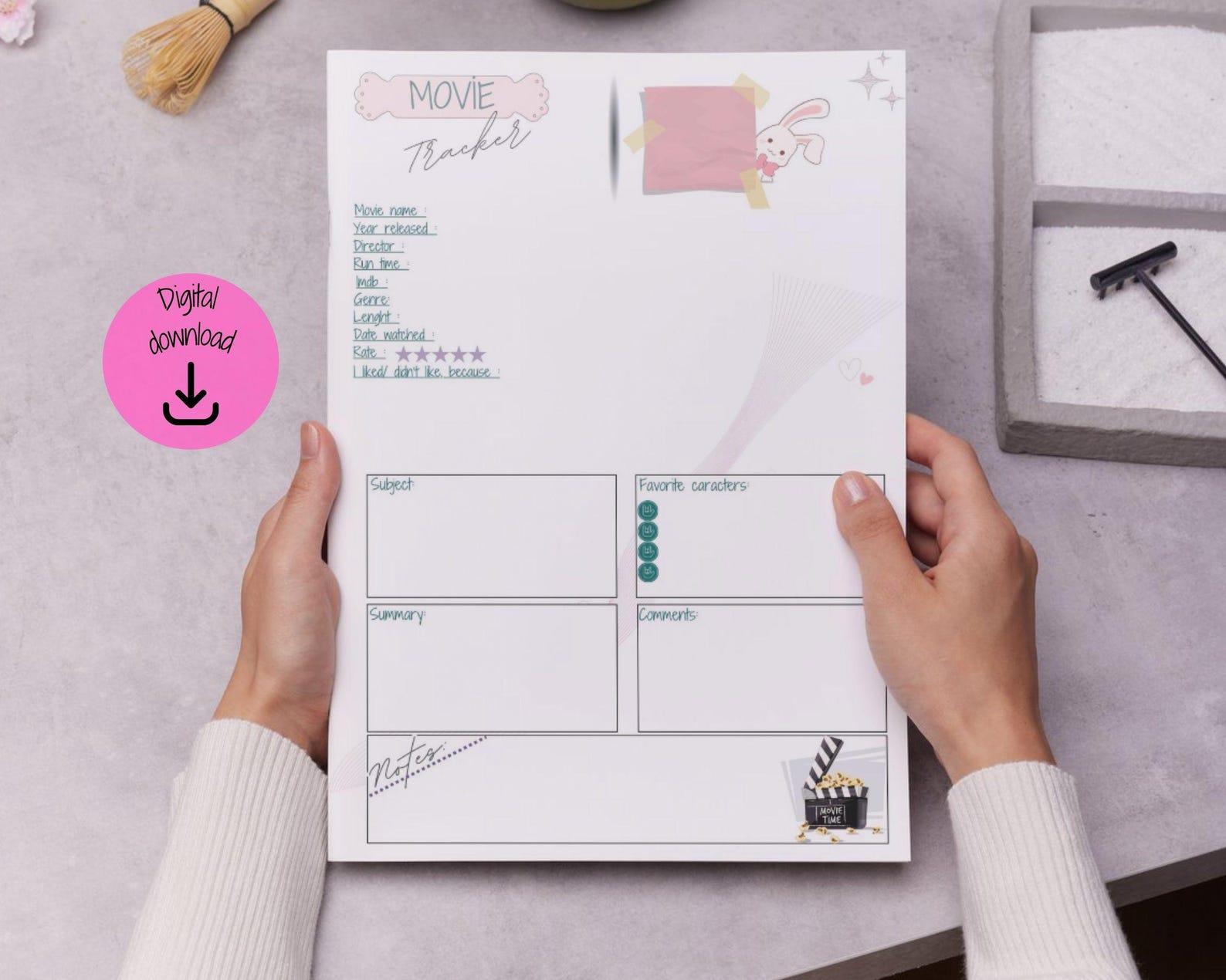 Printable Movie Tracker,printable Tv Show Tracker,printable Book ...