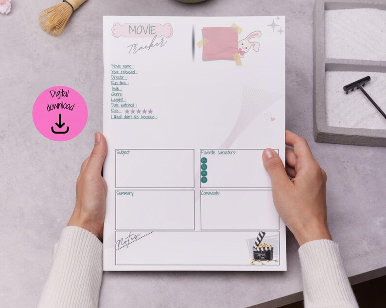 Printable Movie Tracker,printable Tv Show Tracker,printable Book ...