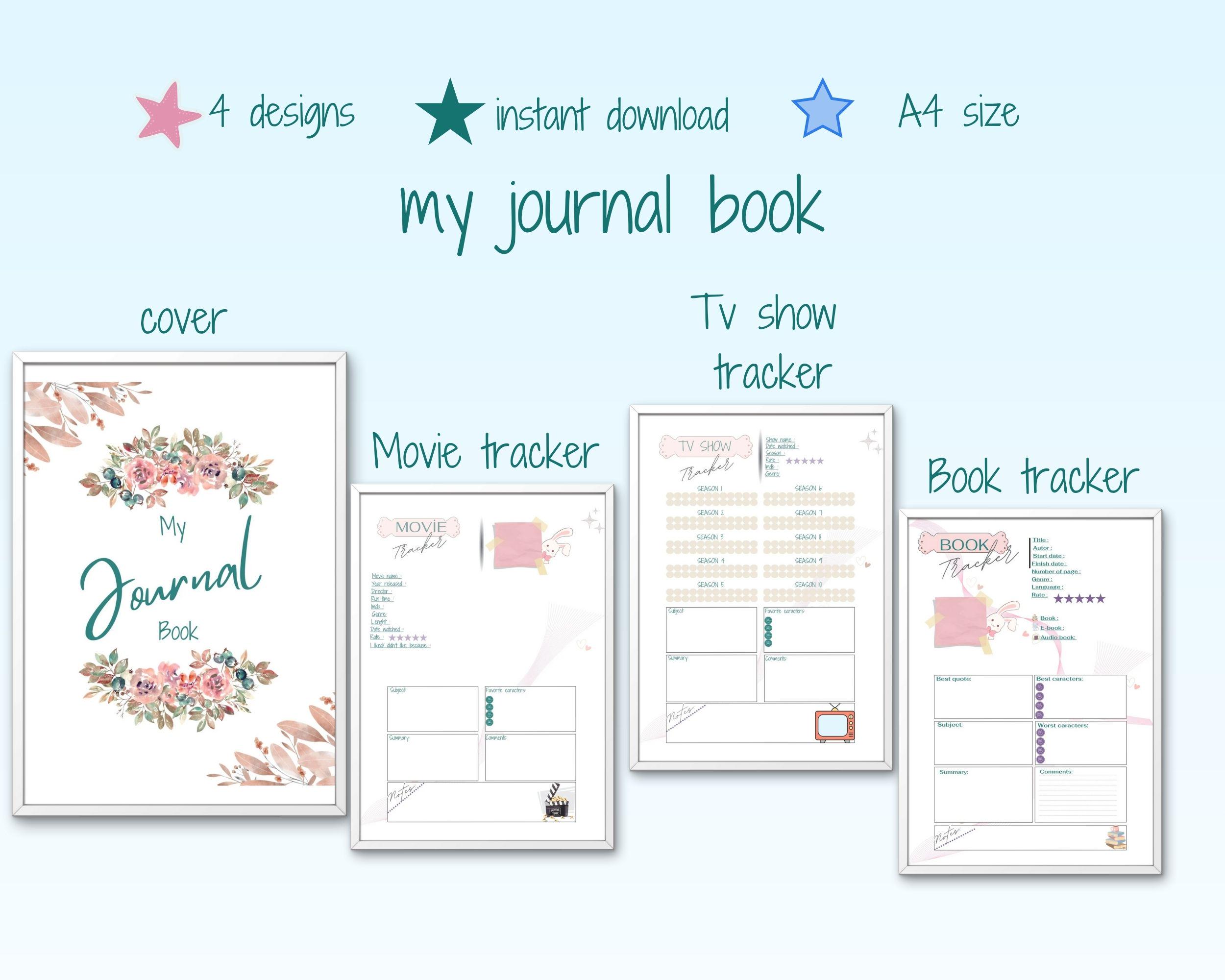 Printable Movie Tracker,printable Tv Show Tracker,printable Book ...