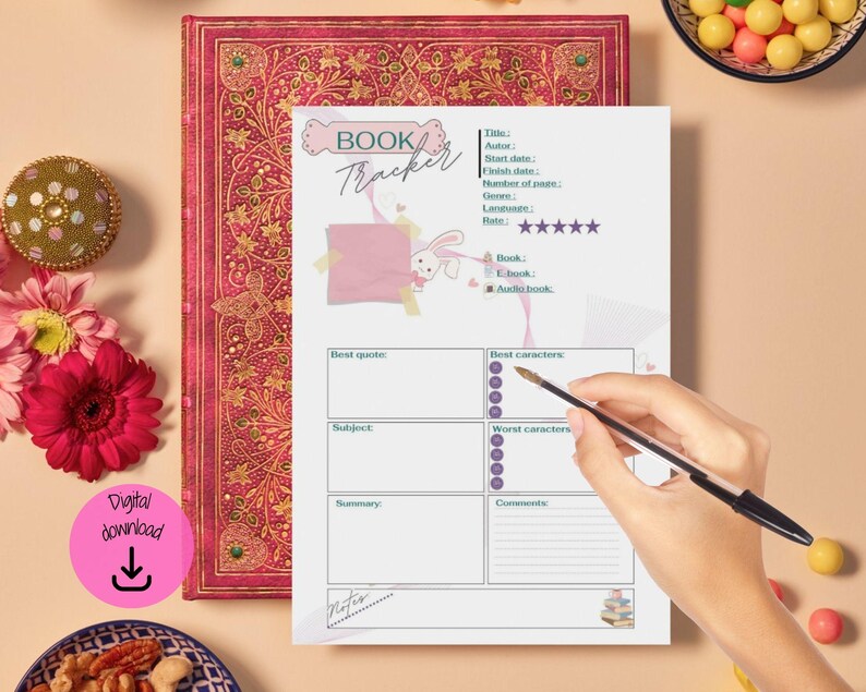Printable Movie Tracker,printable Tv Show Tracker,printable Book ...