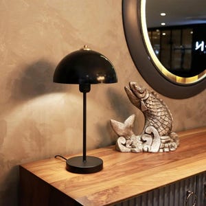 Swiss Decorative Metal Table Lamp - Black Desk Lamp - Modern Minimalist Lighting - Home Office Lamp - Nightstand Light,