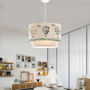Hot Air Balloon Pendant Light: Whimsical Nursery Ceiling Lamp