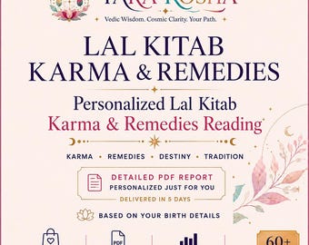 Personalized Lal Kitab Reading | Karma, Planetary Patterns & Traditional Remedies Astrology Report | 60+ Page PDF