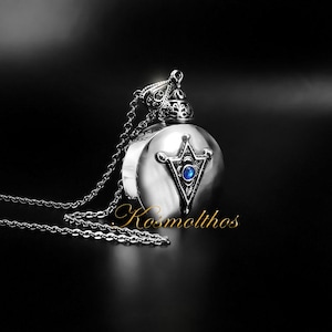 Sterling Silver Perfume Bottle Necklace, Moonstone Gothic Aroma Vial, Womans Gift