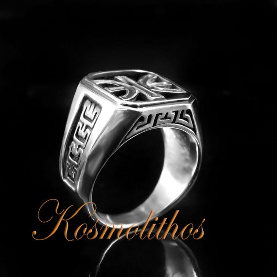 Anello Epsilon Delfico Uomo Regalo Argento Sterling, Anello