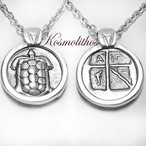 Turtle Coin Necklace, Coin Necklace Silver, Turtle Pendant, Tortoise Coin Silver, Aegina Pendant, Greek Coin, Ancient Coin, Turtle Coin
