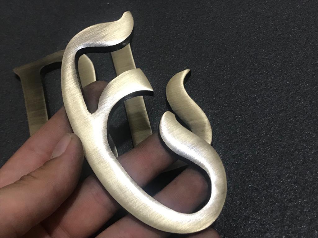 Antique Aged Brass Letters - Cast Brass Letters - Brushed Brass Letters ...