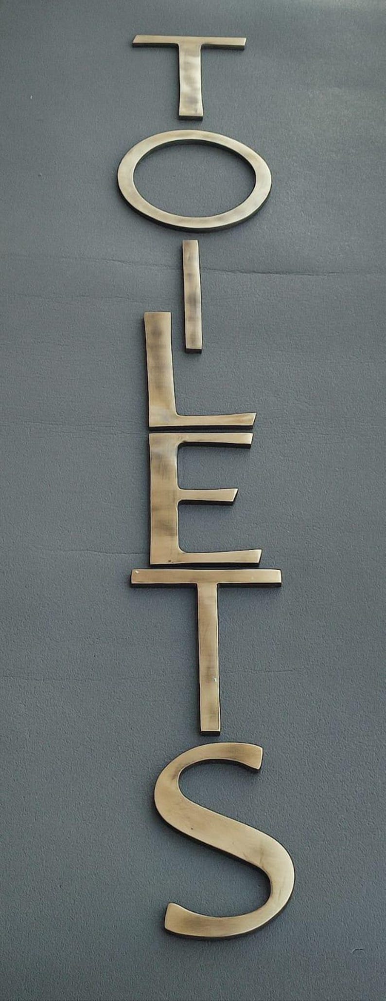 Solid Brass Lettering Handmade Antique Brass Letters Custom Sign — Solid Cast Metal Vintage ...